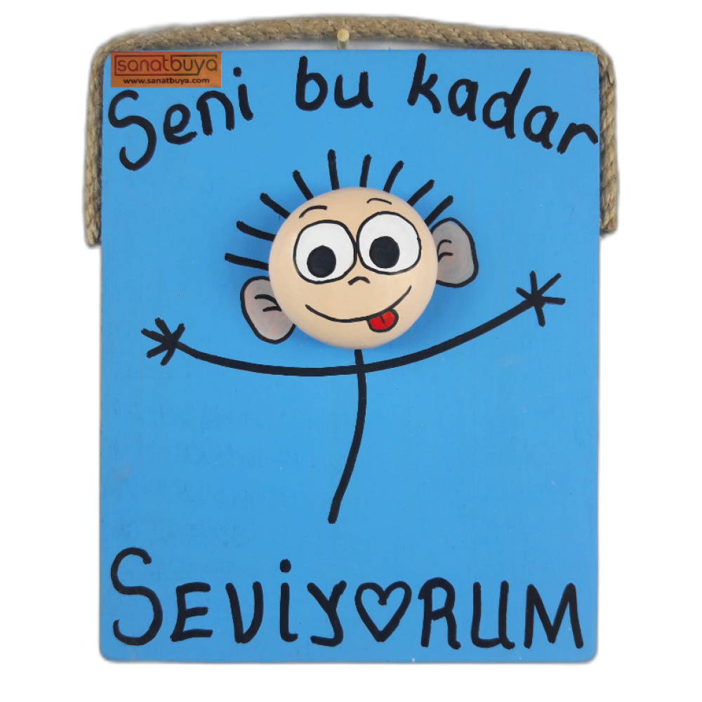 Seni Bu Kadar Seviyorum Taş Boyama Tablo