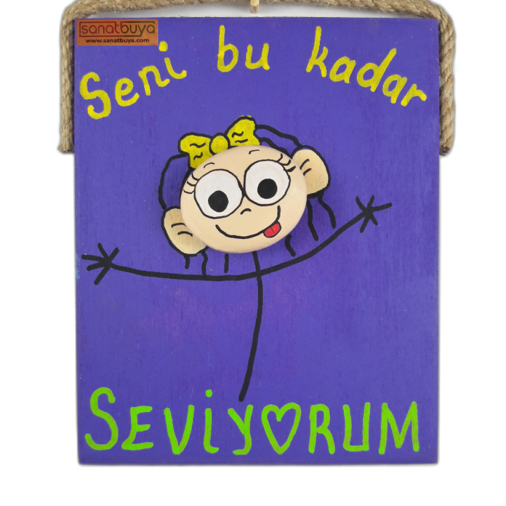Seni Bu Kadar Seviyorum Taş Boyama Tablo