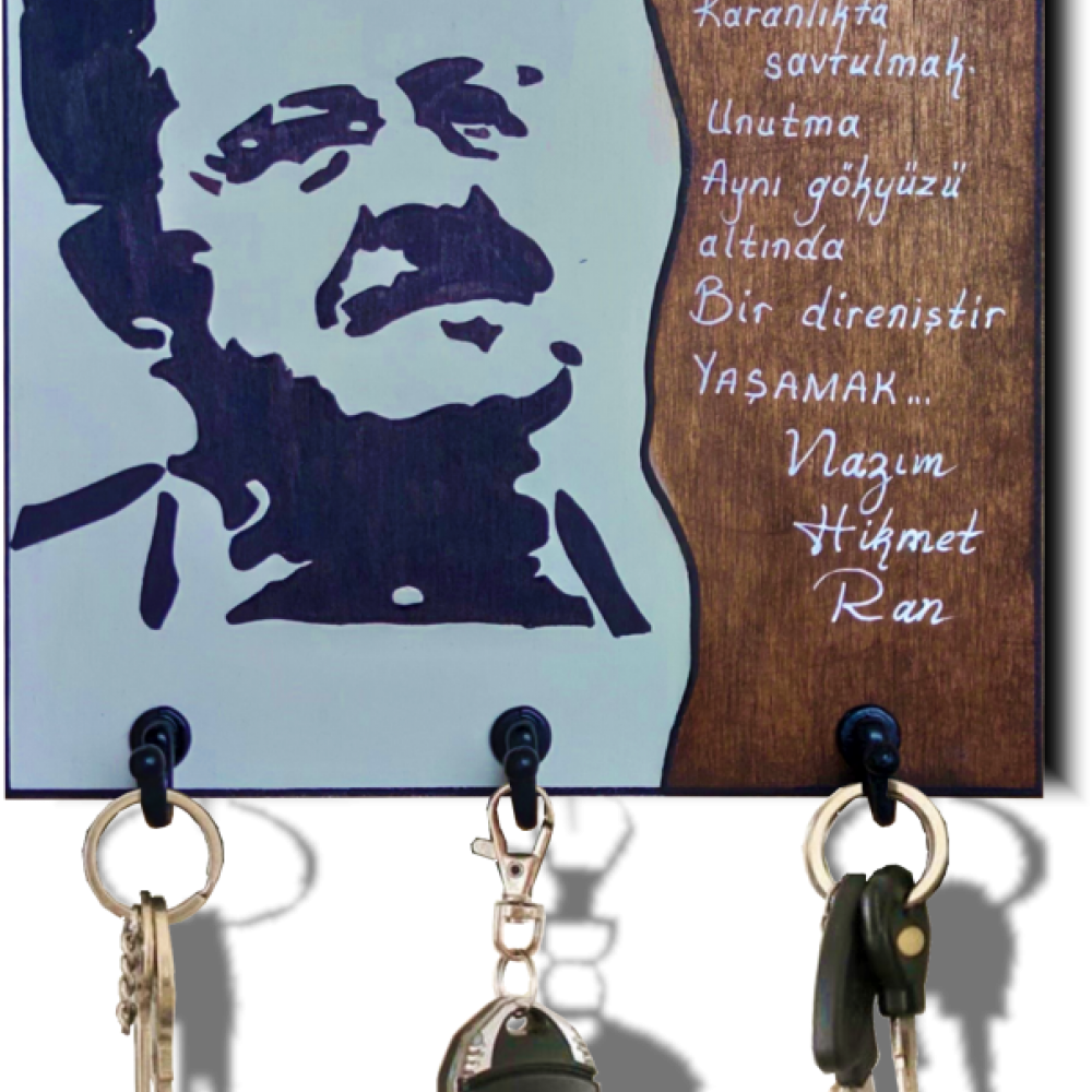 Ahşap Anahtar Askısı Model 2